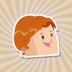 Icon of man cartoon design, vector illustration