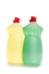 Cleaning product plastic container for house clean on white background