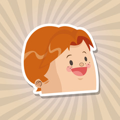 Icon of man cartoon design, vector illustration