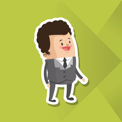 Icon of businessman cartoon design, vector illustration