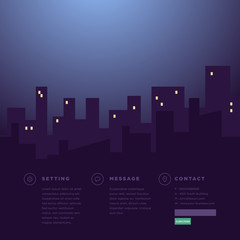 Fototapeta premium Urban City at Night Landscape
