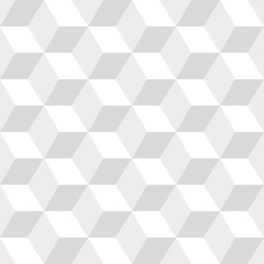 White cubes seamless vector pattern
