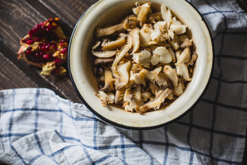 ingredients for cooking in rustic style