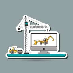 road roller graphic design , editable graphic