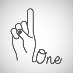 Obraz premium hand language design 