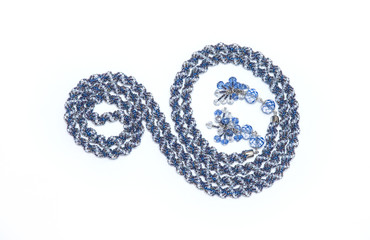 Blue beaded American rope handmade