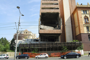 Ruin of Ministry of Defense Building - Belgrade - Serbia