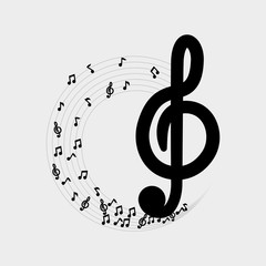 Fototapeta premium Flat illustration about music design 