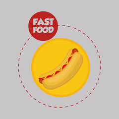 Flat illustration about fast food design 