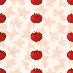 Seamless pattern background tomato