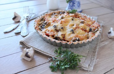 vegetable pie with vegetables and cheese