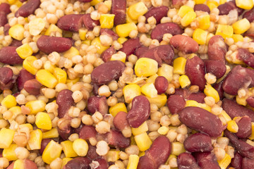 Salad of beans, wheat and corn