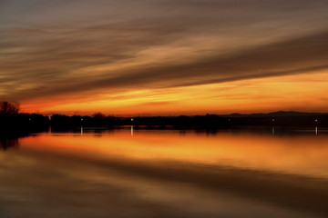 Reflejos del atardecer