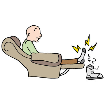recommend clip art: sore tired feet man