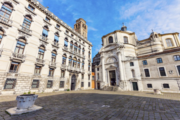 Fototapeta premium Campo San Geremia and SS. Geremia e Lucia Church in Venice