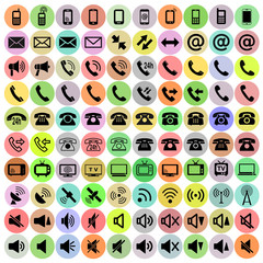 komunikacja zestaw 100 ikon