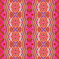 Seamless hand drawn vector ethnic texture. Vintage tribal ethnic backdrop, seamless texture. Boho fashion style background. Hand drawn vector illustration made of simple doodles. Zen tangle pattern.