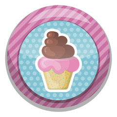 Cupcake vector colorful icon