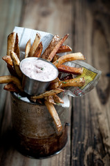 French Fries with Kalamata Dip