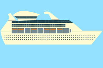 Cruise ship vector