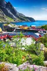 Fishing village in Nusfjord, Norway