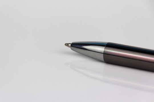 pencil macro, pen isolated on white background
