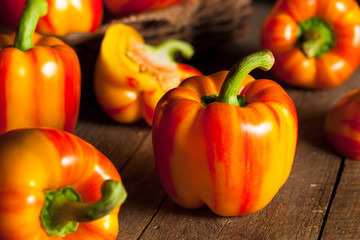 Raw Organic Striped Red Bell Pepper