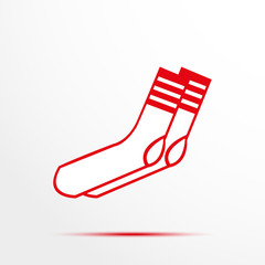 Warm socks. Vector icon.