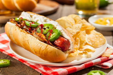 Homemade Seattle Style Hot Dog