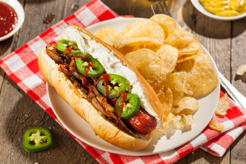 Homemade Seattle Style Hot Dog