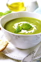 Zucchini creamy soup.