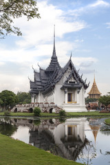 Fototapeta na wymiar A temple at the Ancient Siam museum and park near Bangkok, Thailand