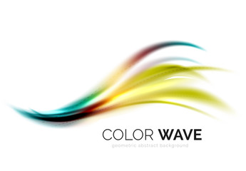 Abstract color wave design element