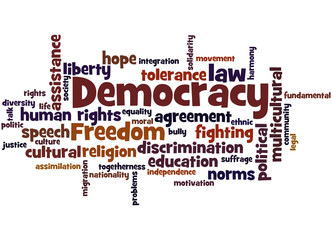 Democracy, word cloud concept 9
