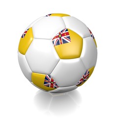 Obraz premium Football soccer ball with a national flag texture