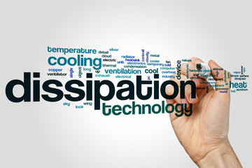 Dissipation word cloud concept - obrazy, fototapety, plakaty