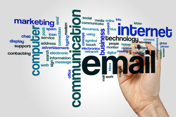 Email word cloud concept