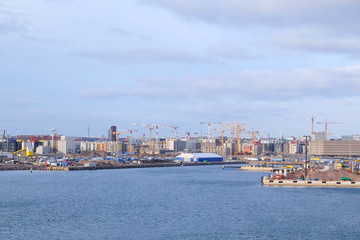 Obraz premium Helsinki, Finland - March, 14, 2016: veiw of construction in Helsinki, Finland