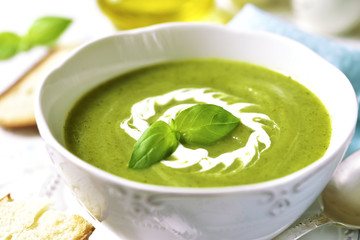 Zucchini creamy soup.