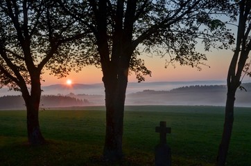 Sonnenaufgang Ardennen