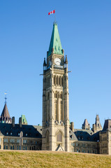 Peace tower (parliament building) in Ottawa, Canada