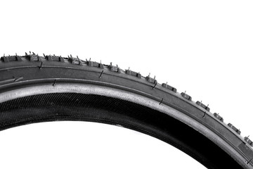 new bicycle tire isolate on white background - obrazy, fototapety, plakaty