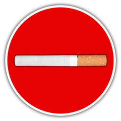 Cigarette traffic sign