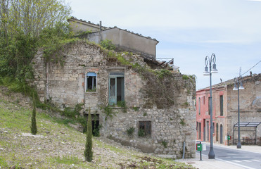 Ruin house abandoned after eartquake
