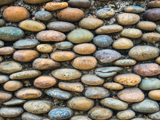 Colorful of Flat Stone Wall