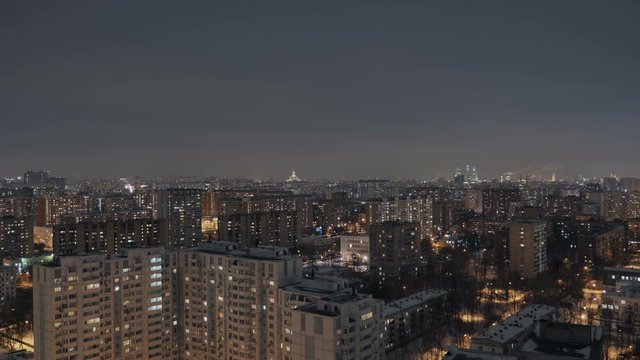 Moscow uptown timelapse (night and day)