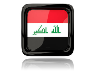 Square icon with flag of iraq