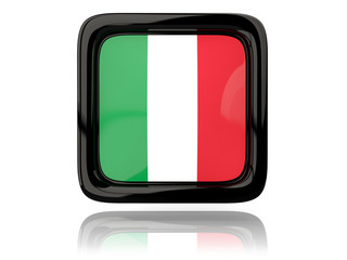 Square icon with flag of italy