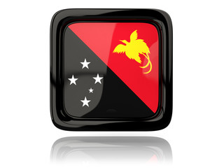 Square icon with flag of papua new guinea