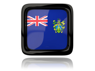 Square icon with flag of pitcairn islands